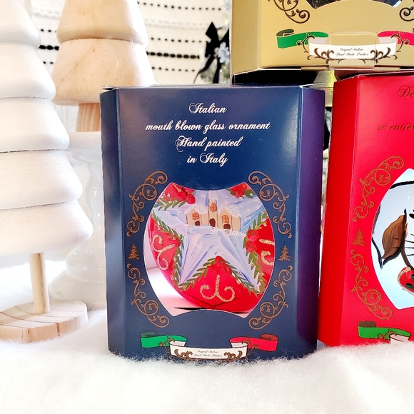 3 PC Bellagio Made in Italy Mouth Blown Glass - Picture 2 of 7